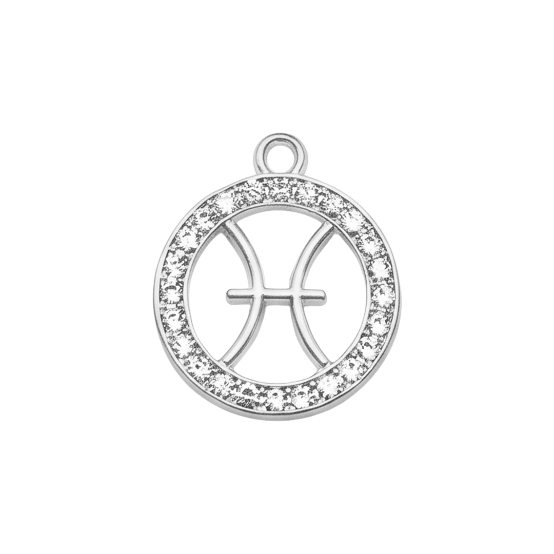 Signo Zodiacal Circular Plateado
