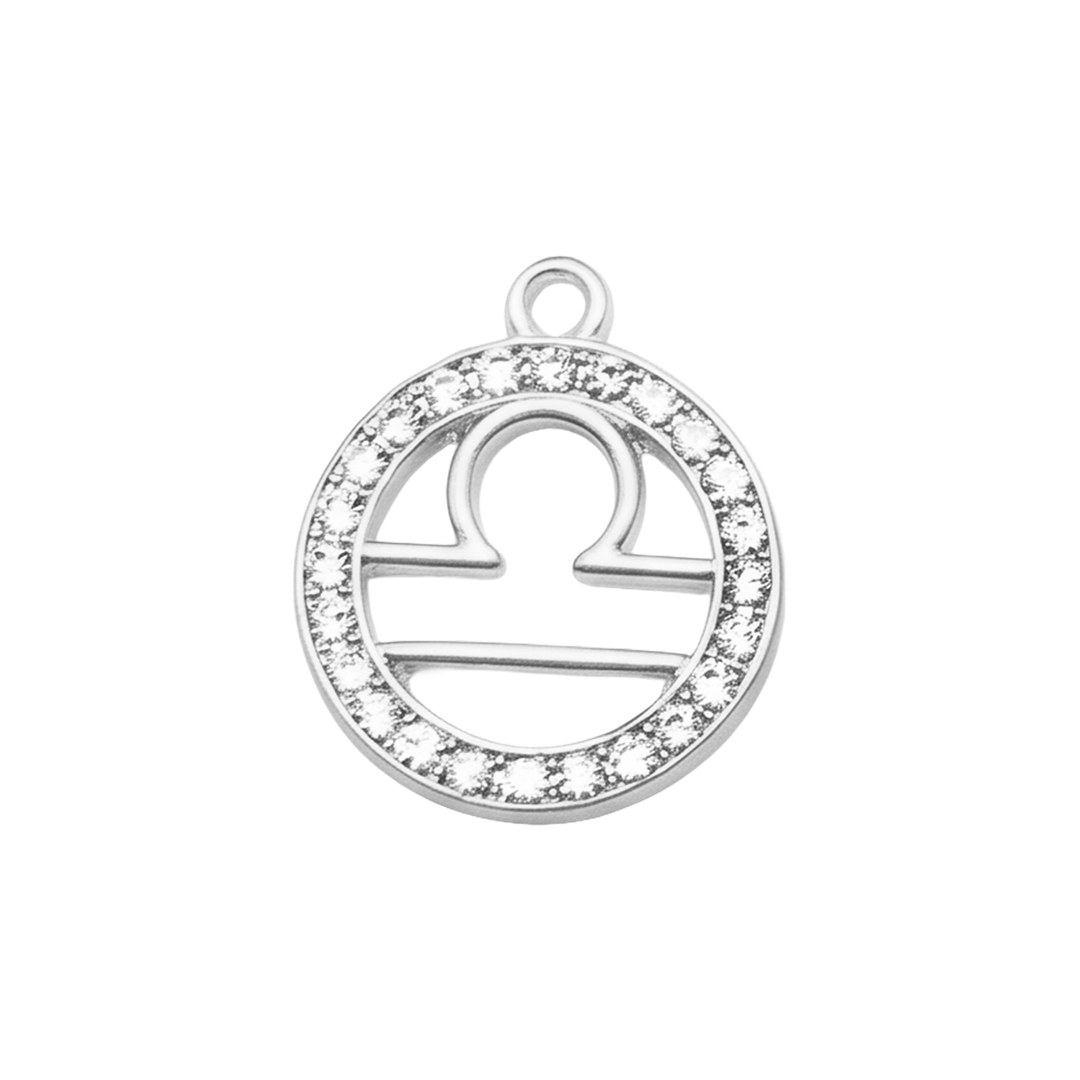 Signo Zodiacal Circular Plateado