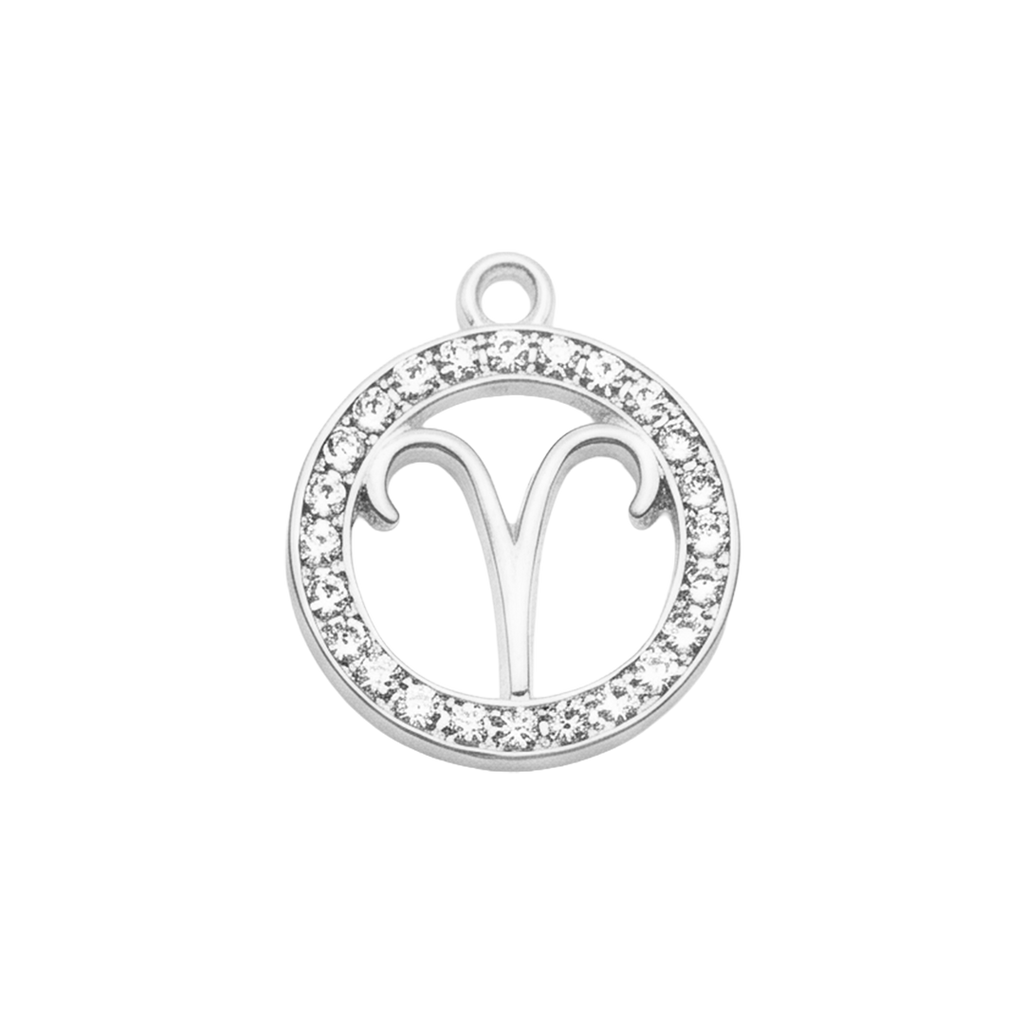 Signo Zodiacal Circular Plateado