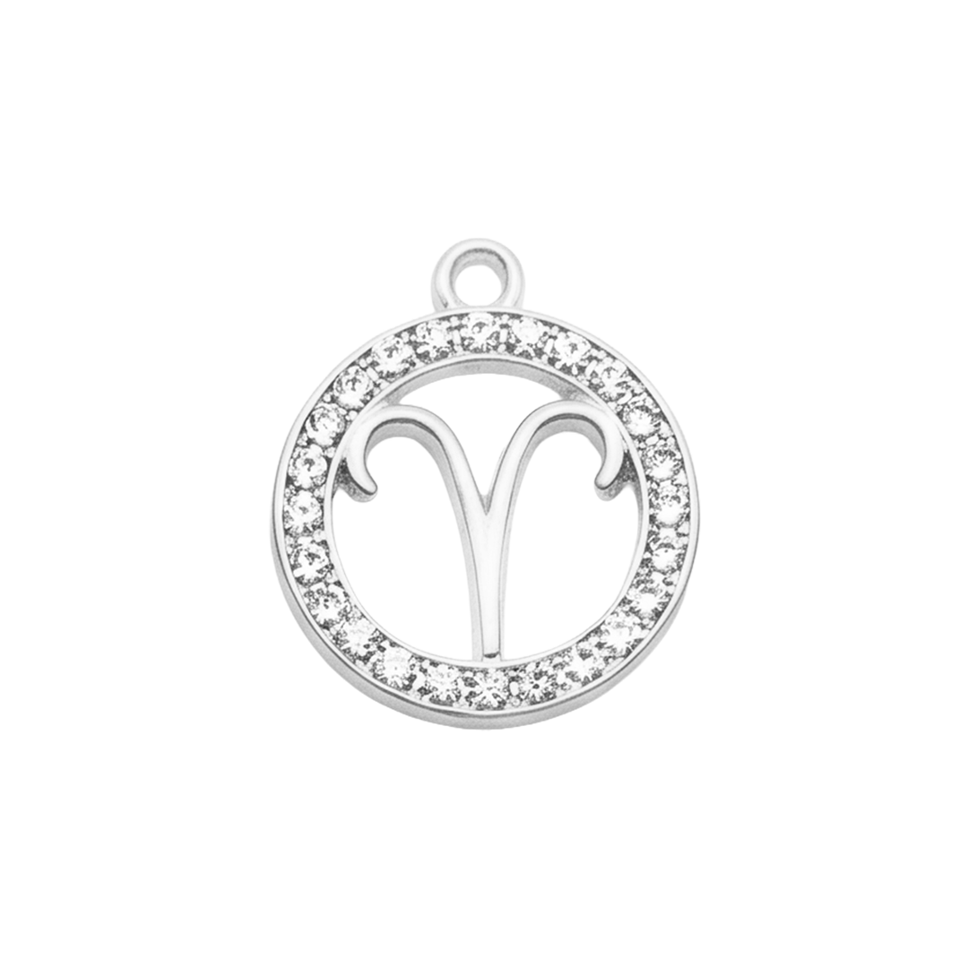 Signo Zodiacal Circular Plateado