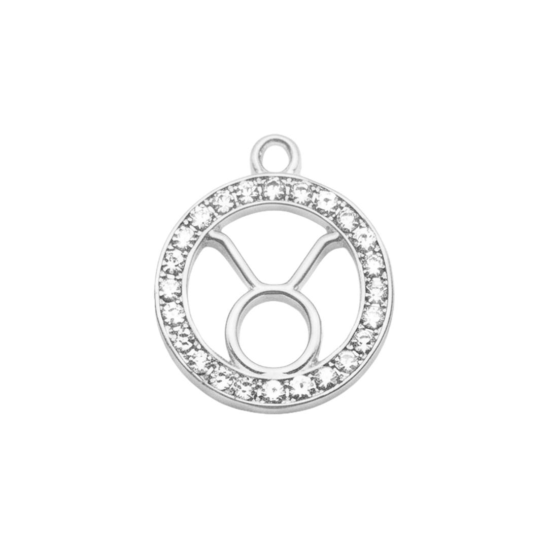 Signo Zodiacal Circular Plateado