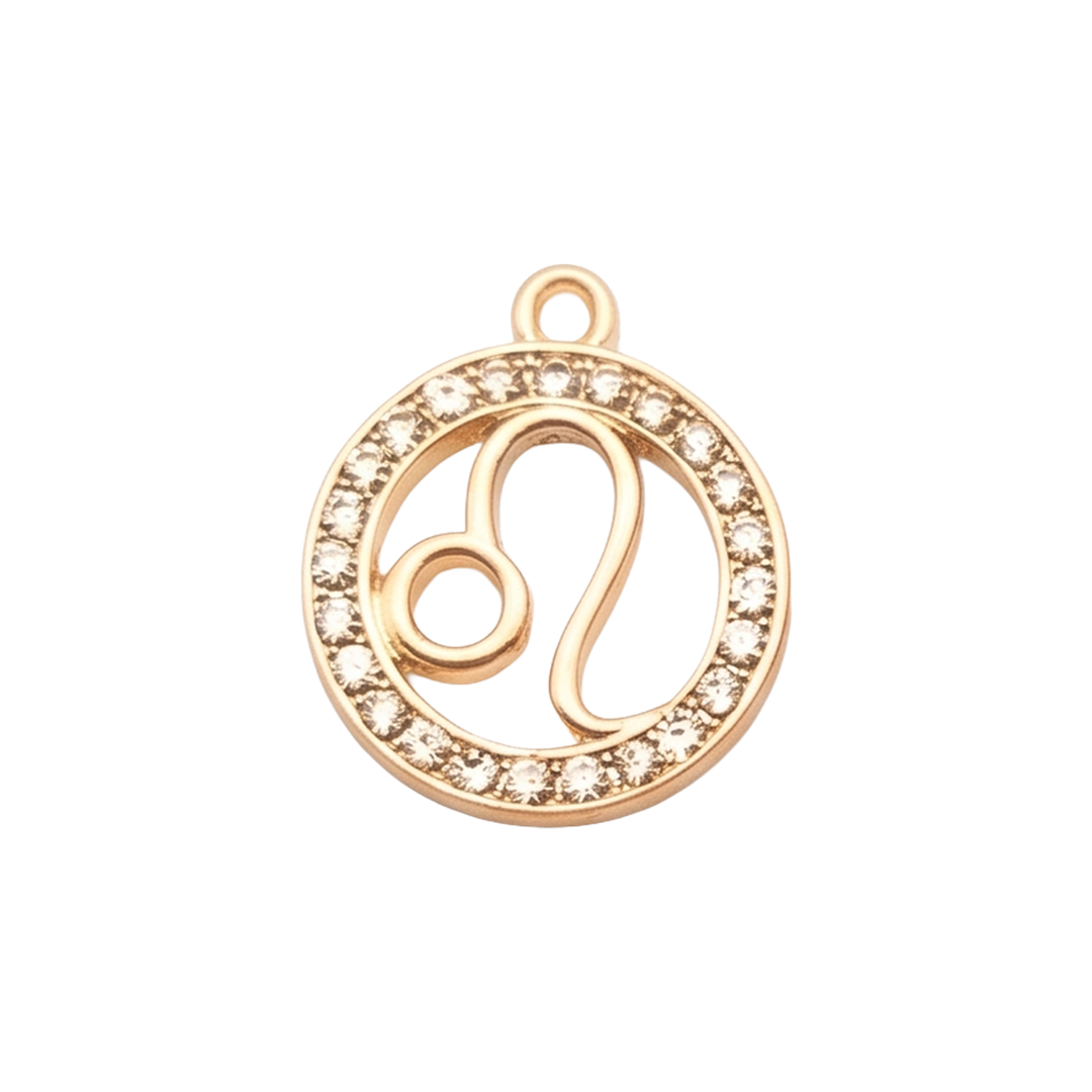 Signo Zodiacal Circular Dorado