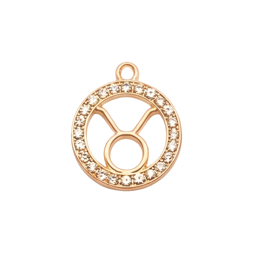 Signo Zodiacal Circular Dorado