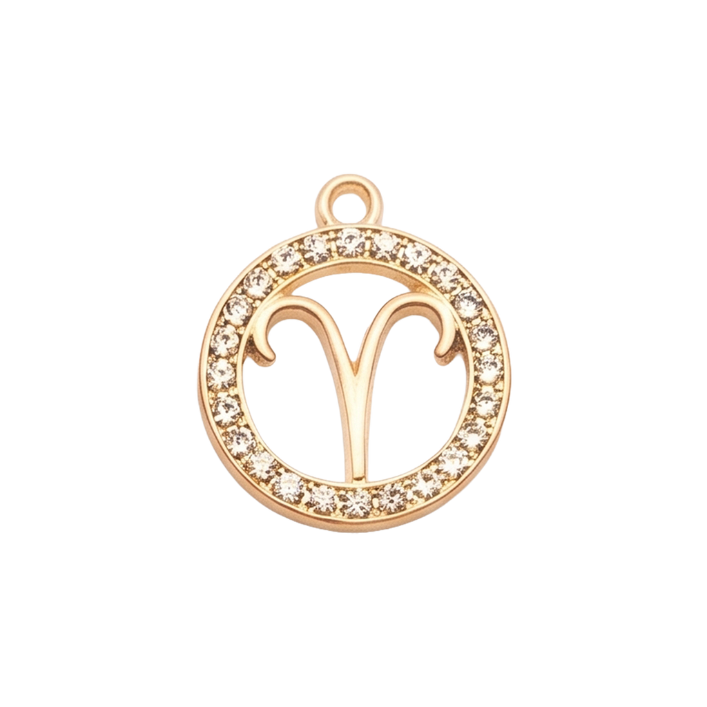 Signo Zodiacal Circular Dorado