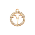 Signo Zodiacal Circular Dorado