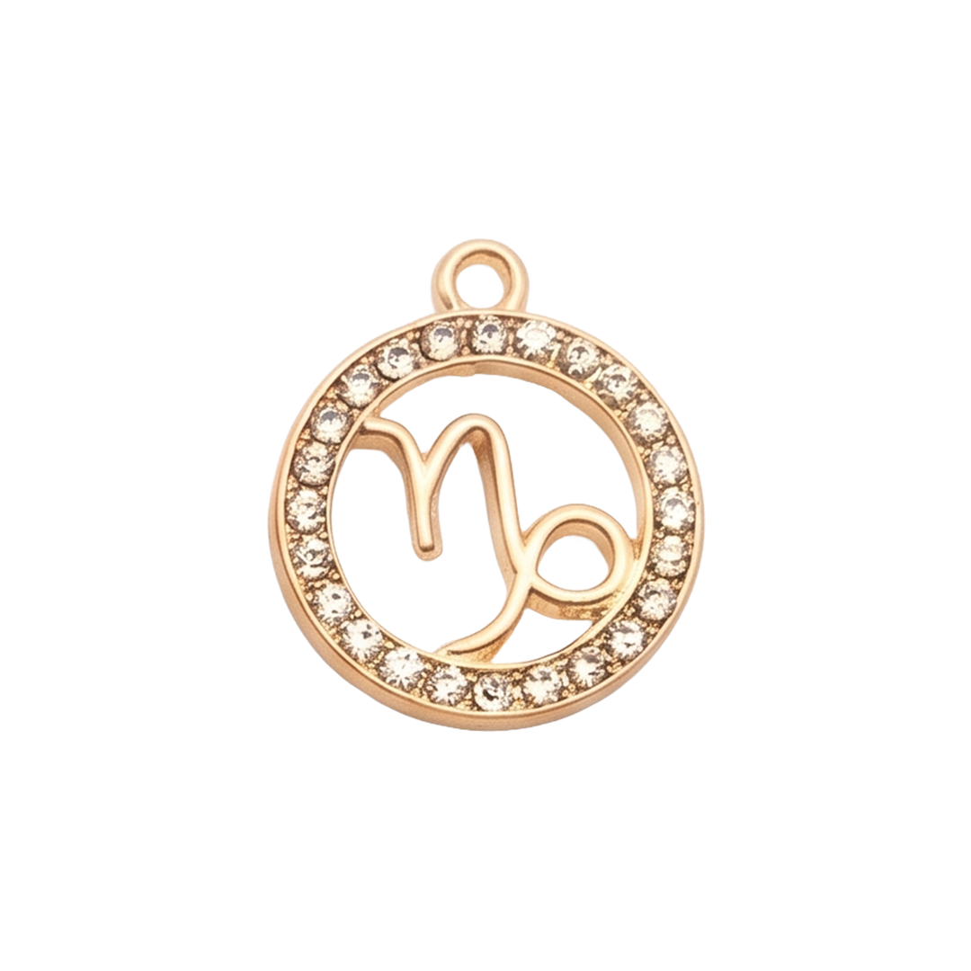 Signo Zodiacal Circular Dorado