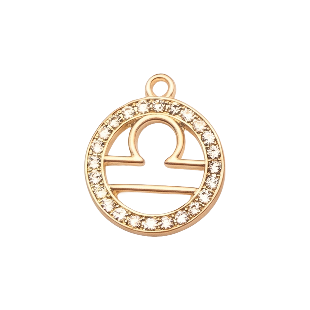 Signo Zodiacal Circular Dorado