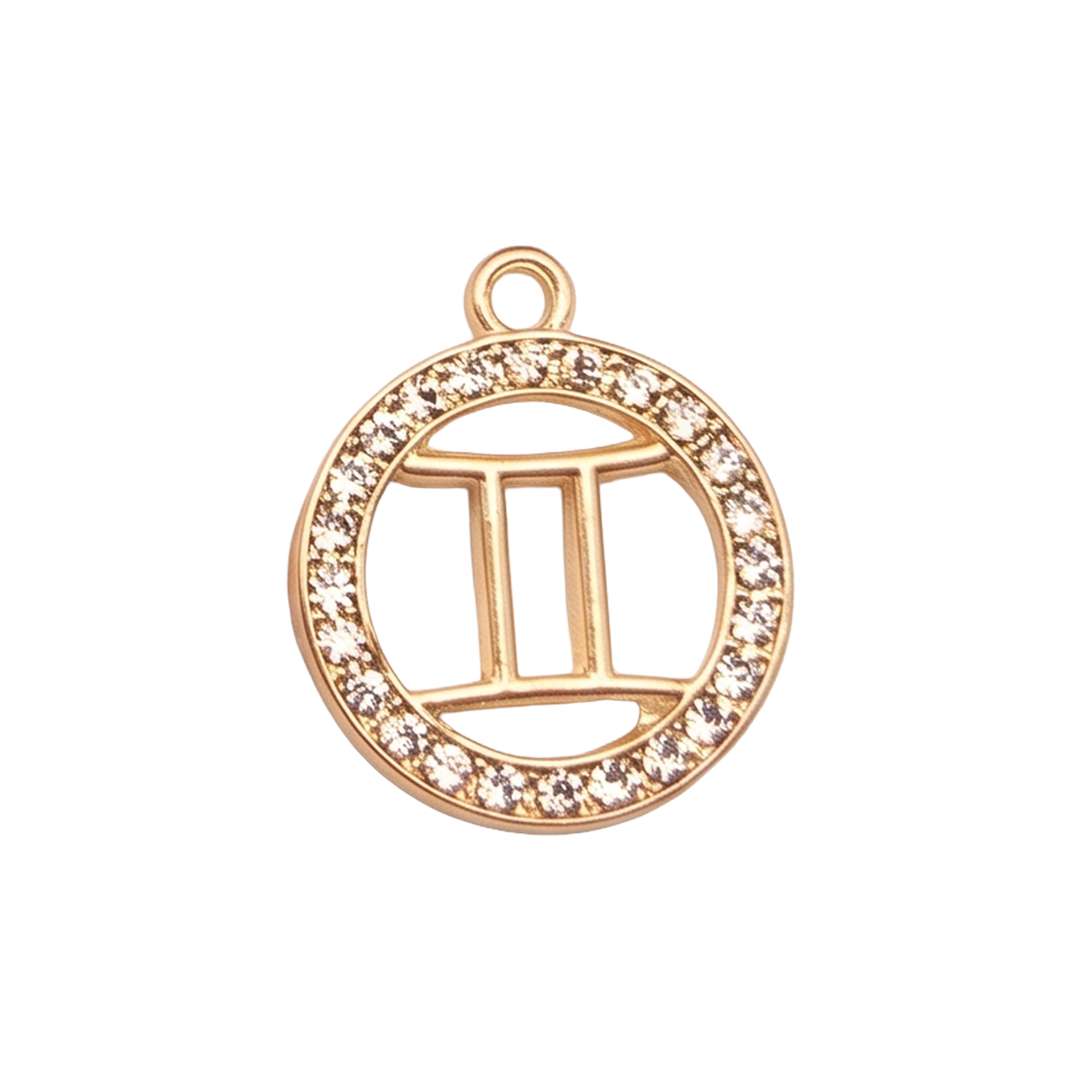 Signo Zodiacal Circular Dorado