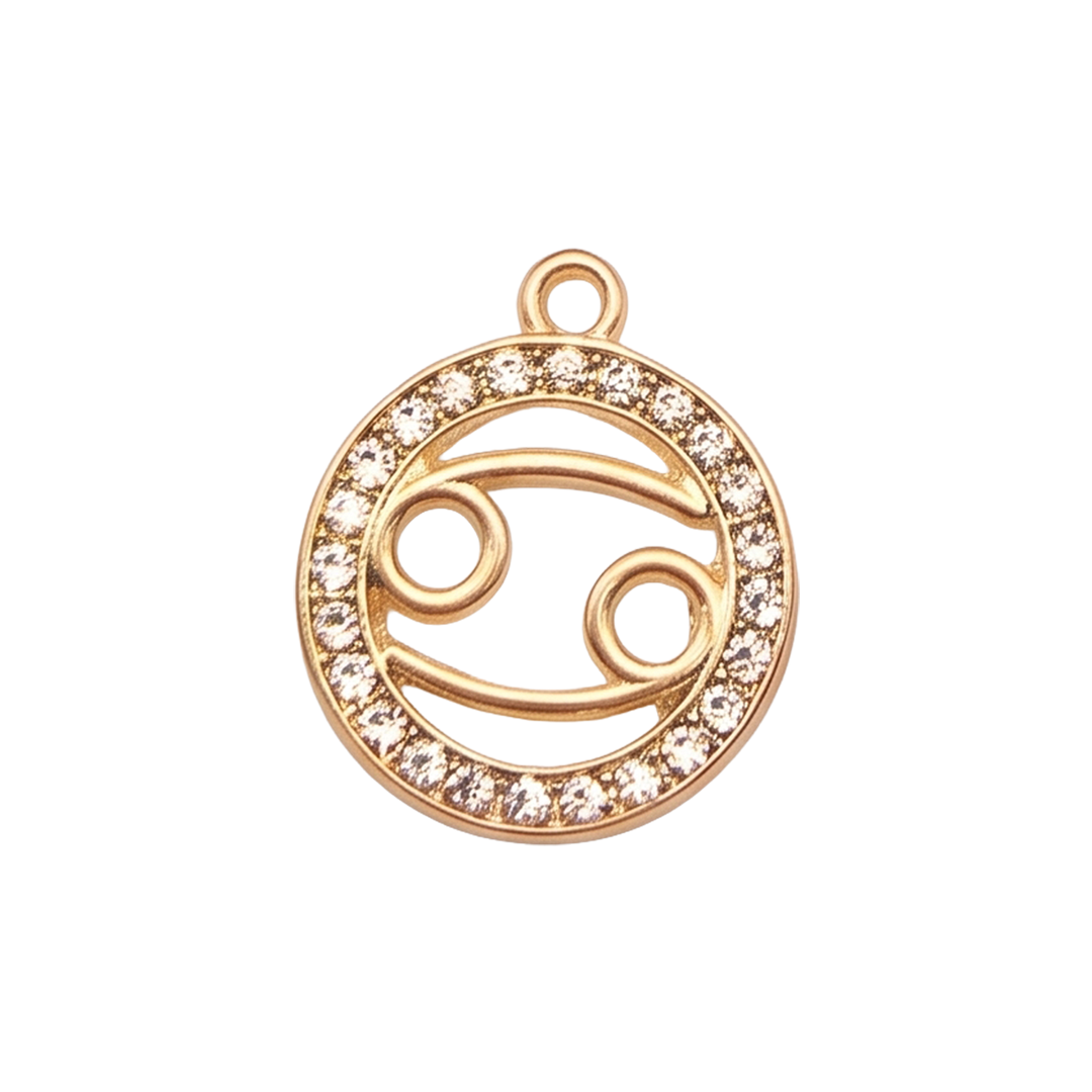 Signo Zodiacal Circular Dorado