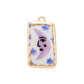 Rectangulo con Luna Borde Dorado