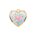 Corazón Borde Dorado