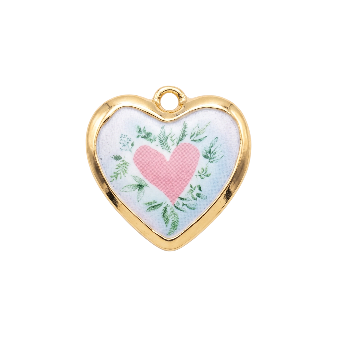 Corazón Borde Dorado