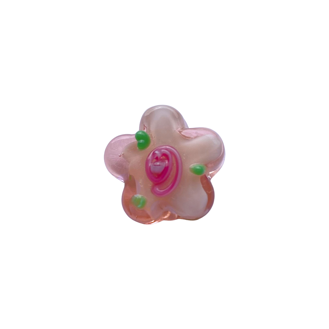 Flor Rosada Vidrio