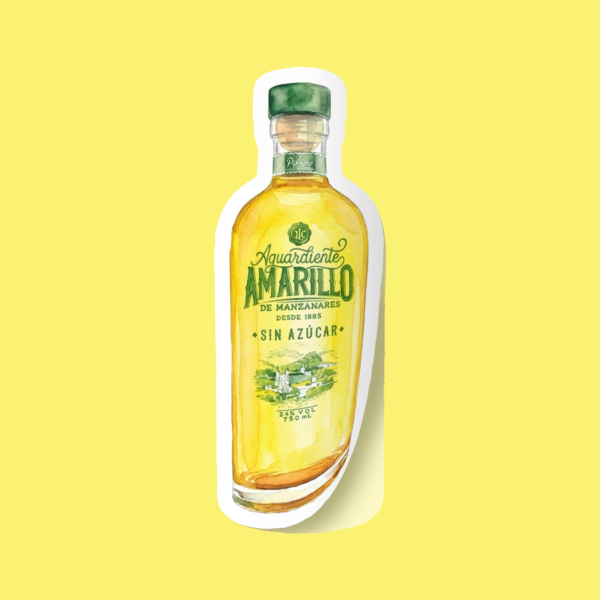 Sticker Aguardiente Amarillo