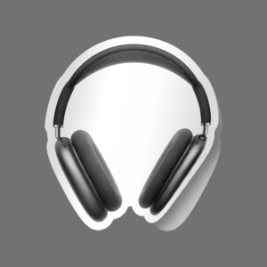 Sticker Audifonos Negros