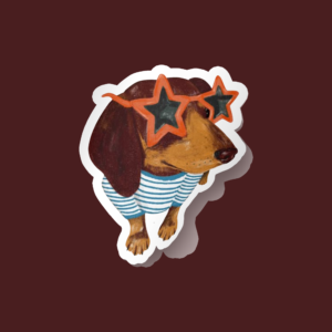 Sticker Cool Dachshund