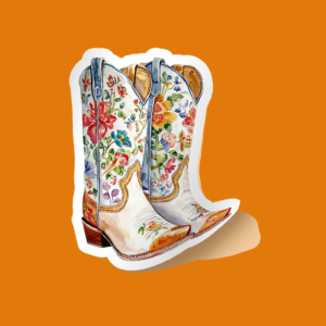 Sticker Cowboy Boots Coloridas