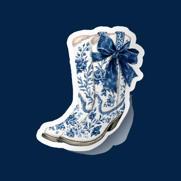 Sticker Cowboy Boots Florales